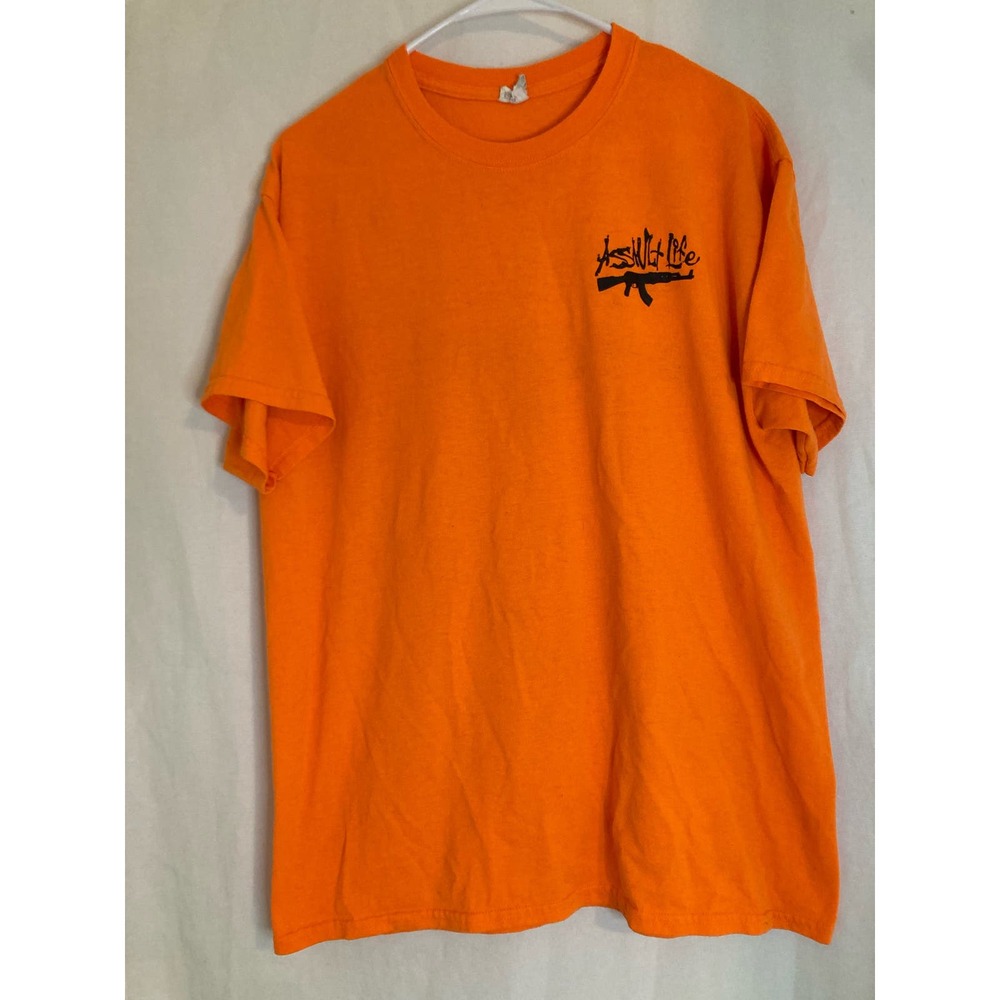 Anvil Assault Life Mens T Shirt Orange Size Large